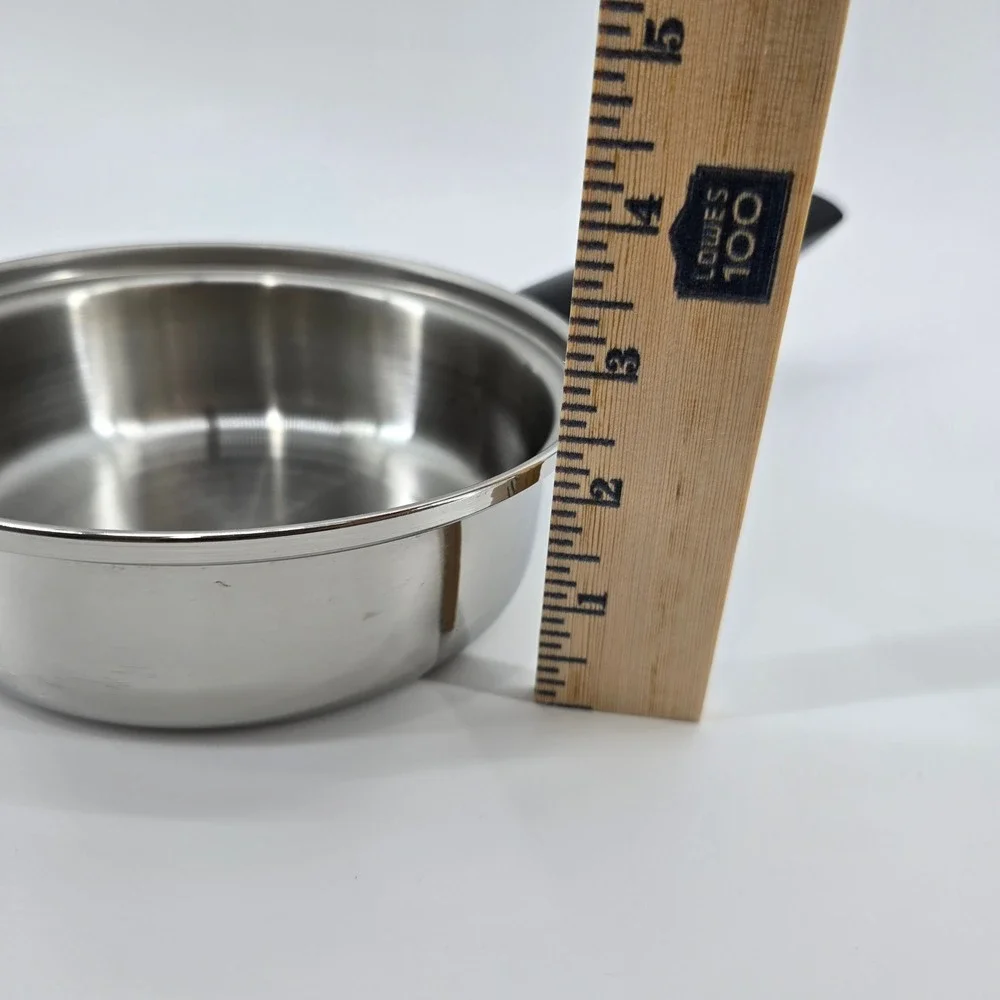 Duncan Hines Saucepan Vintage 3-Ply 18-8 Stainless Steel Lid Silver 1 Quart